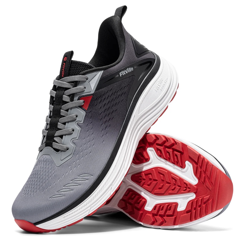 Wide Toe Box Running Sneakers - Baskets de sport pour hommes Fitville,